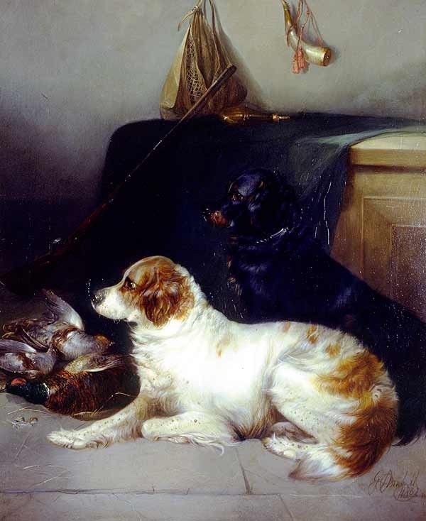 George Armfield Spaniels with the Day's Bag